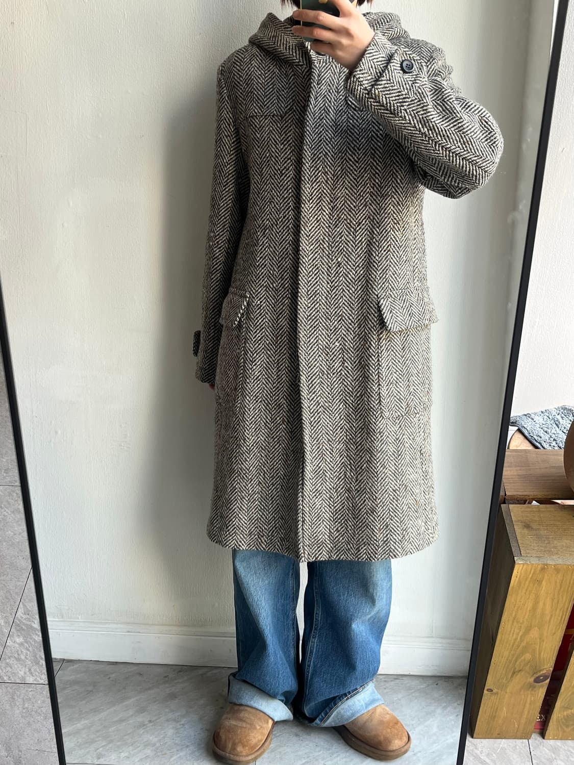 빈티지 울나일론코트 상품이미지4