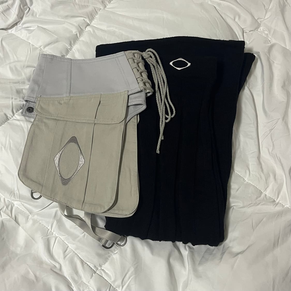 미스치프 벨트 레이어드 플리츠 스커트 치마 상품이미지2