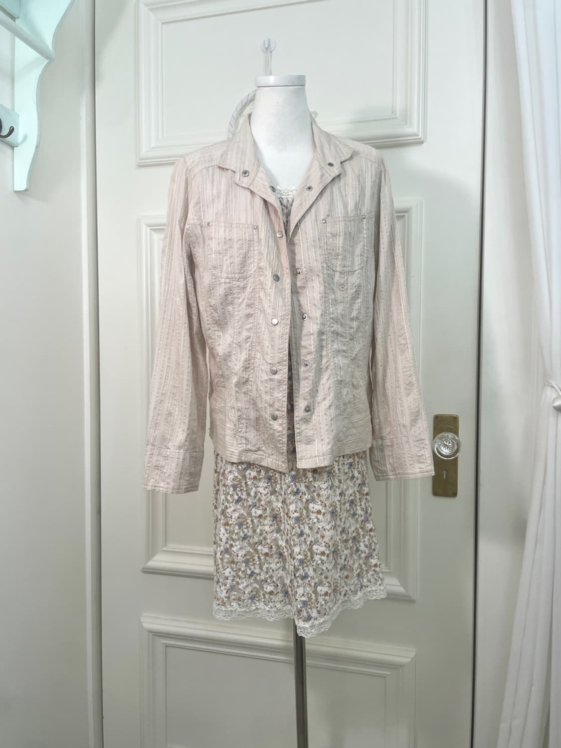 flower lace lettering midi opc(size-F) 상품이미지7