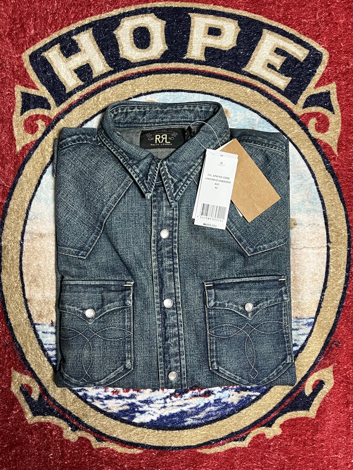 RRL 데님 웨스턴 셔츠 중청 다크워시 더블알엘 상품이미지1