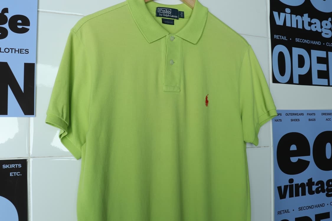 (L-XL) 폴로 랄프로렌 반팔 카라 티셔츠 형광 주황포니-H30560 상품이미지7