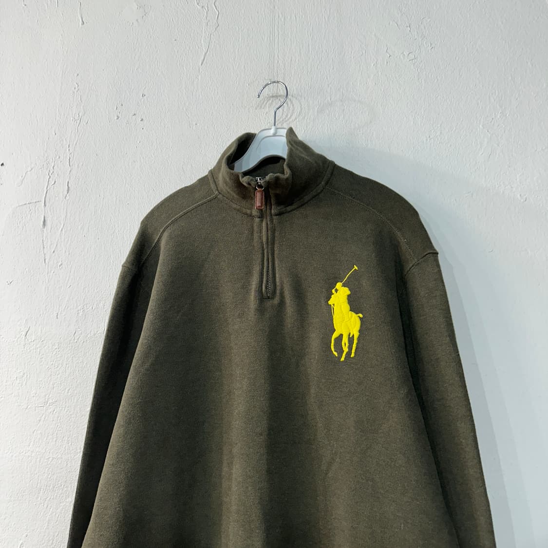 폴로랄프로렌 빅포니 반집업 코튼 니트 L 상품이미지2