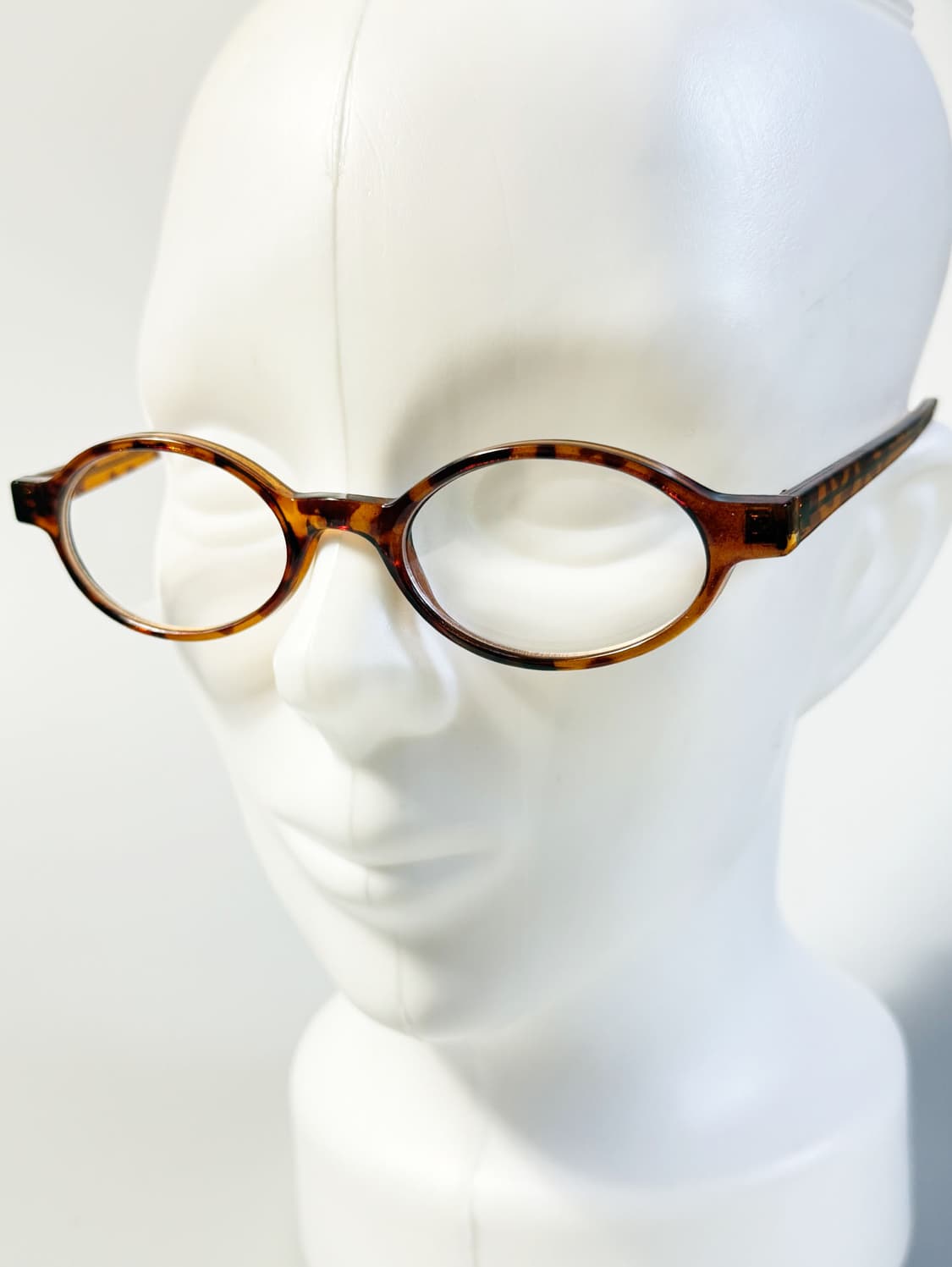 90s 토터스쉘 뿔테 오벌 프레임 빈티지 안경 상품이미지8