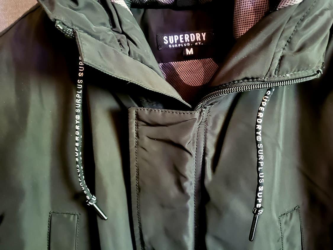 [미착용 새상품] SUPERDRY 밀리터리  카모 블랙 롱 패딩자켓 상품이미지7