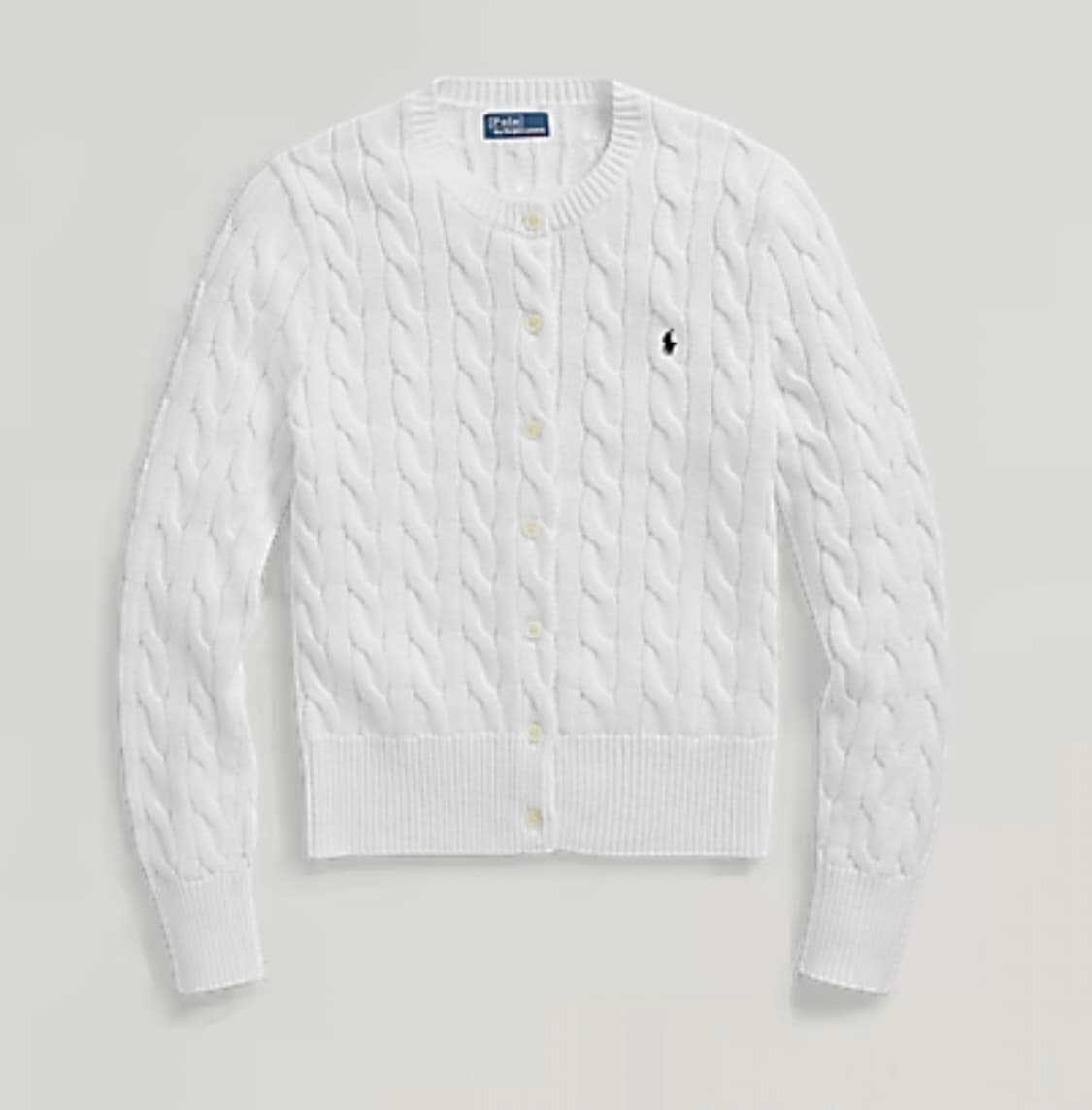 폴로 화이트 가디건 상품이미지2