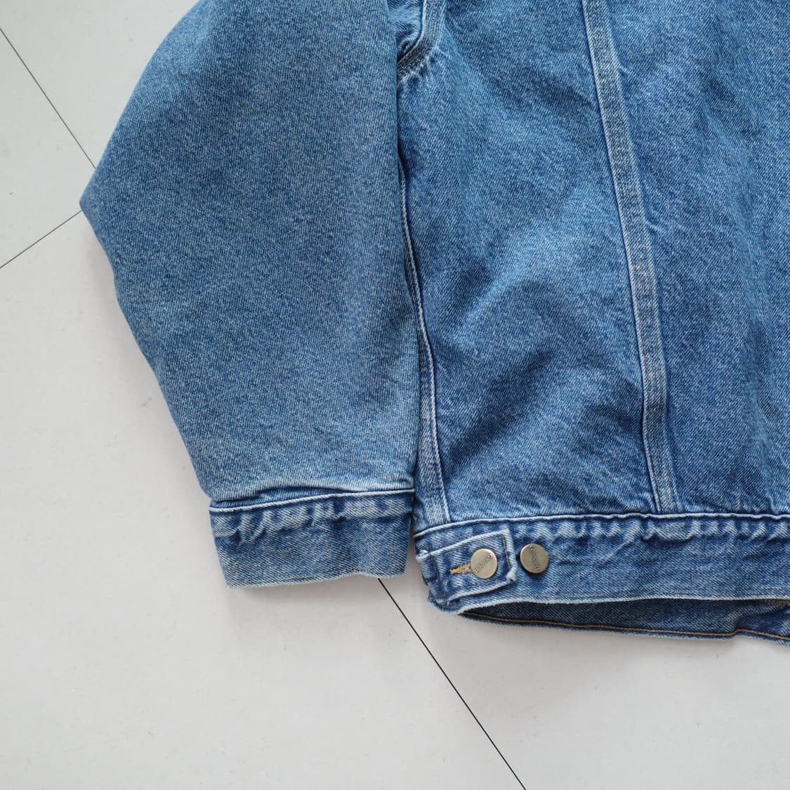 90s 칼하트 MADE in USA J11 블랭킷 데님 트러커 자켓 M 상품이미지10