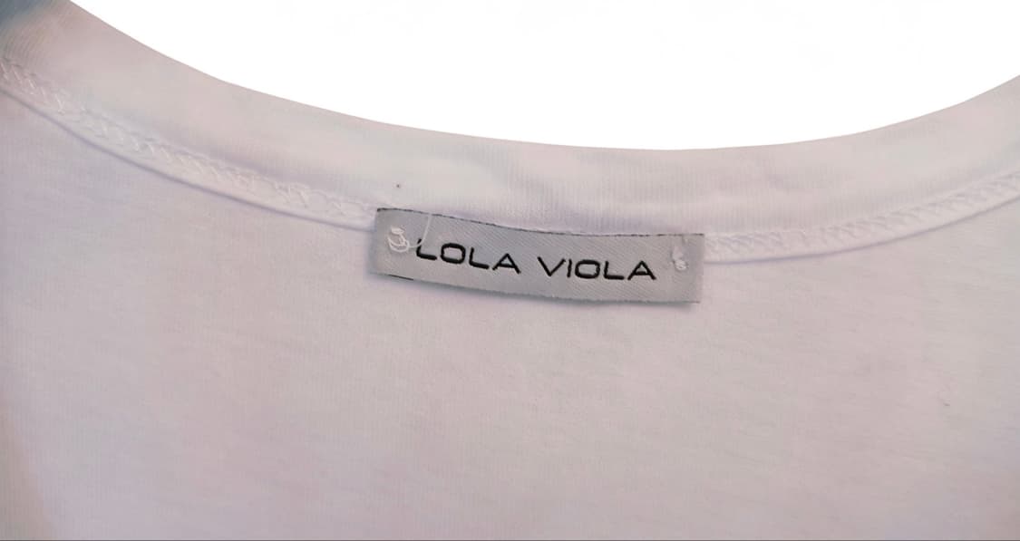 LOLA VIOLA 이탈리아제 100%면 튤소매 장식 반팔티 S 상품이미지5