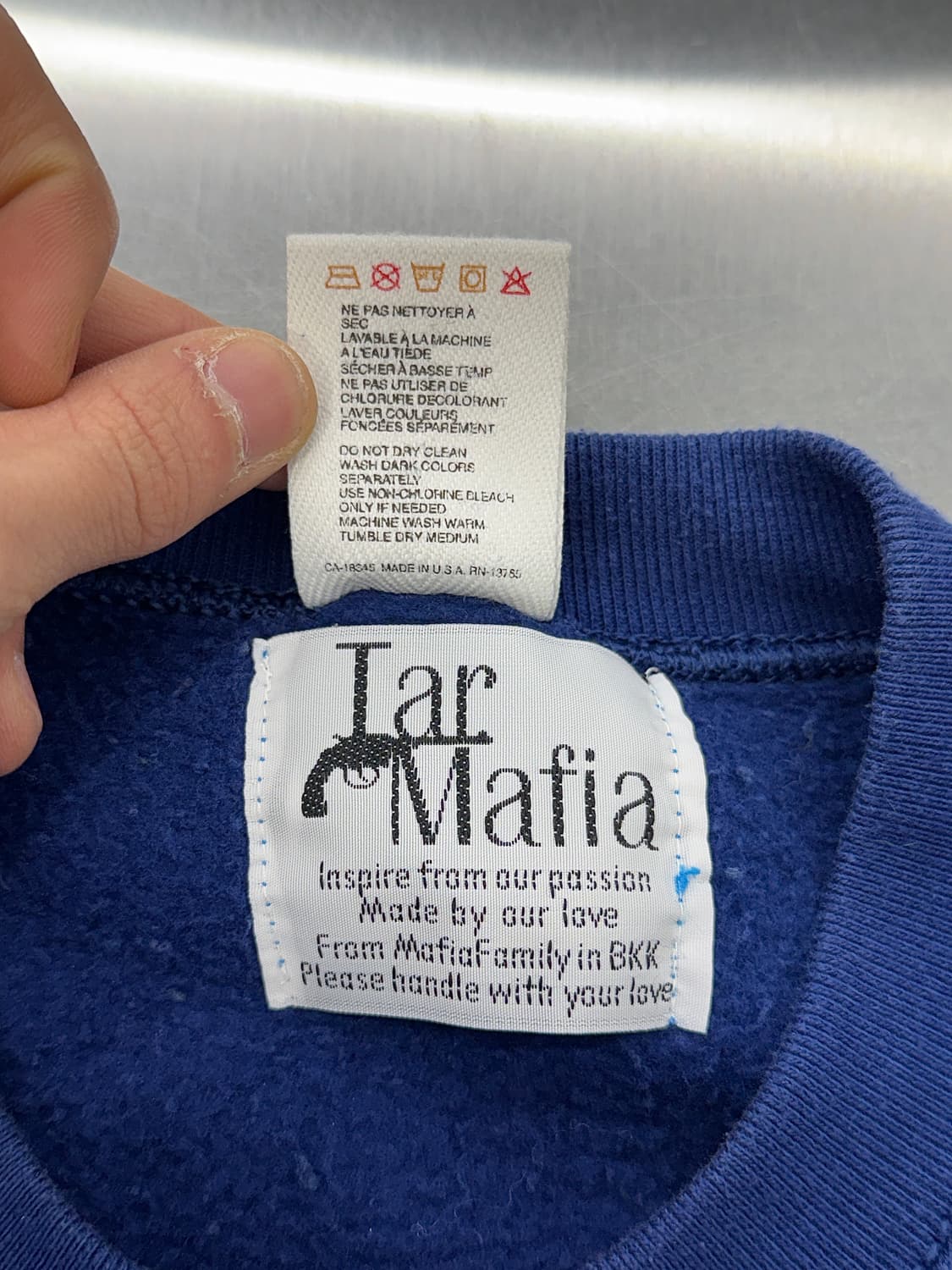 아이얼 마피아 블루 화이트 타이거 이매진 스털링 스웻 셔츠 상품이미지8