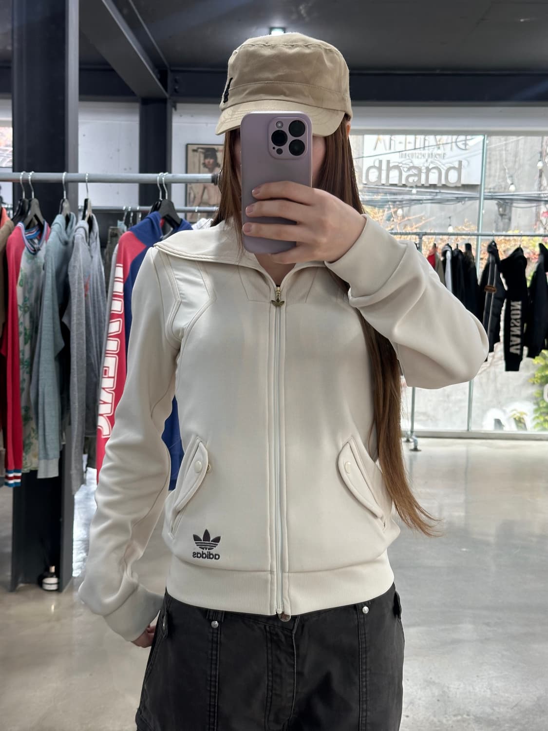 아디다스 크림초코 파이어버드 자수로고 하이넥 져지 상품이미지5