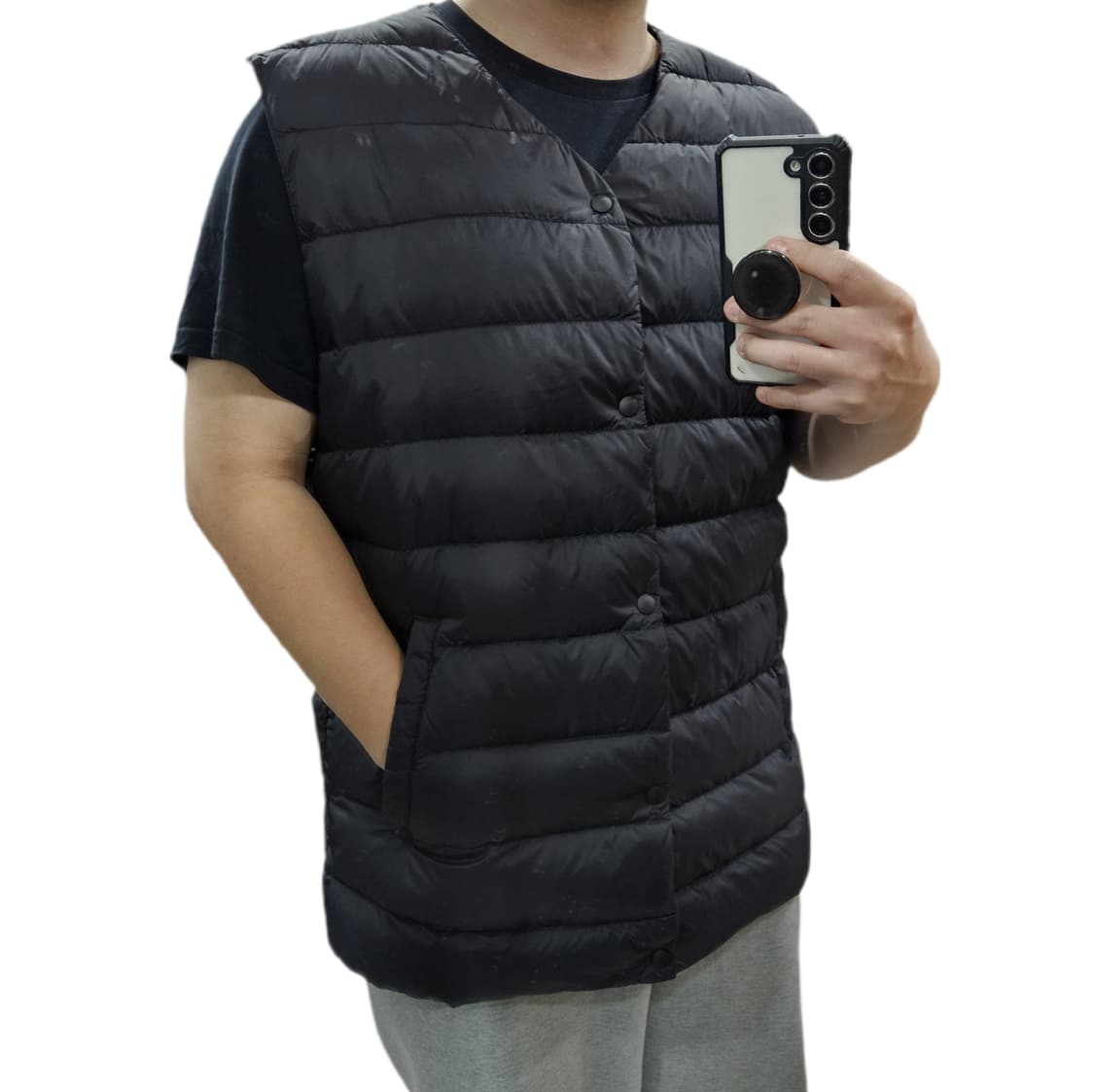 마인드브릿지 거위털 구스다운 경량 패딩조끼 110 상품이미지1