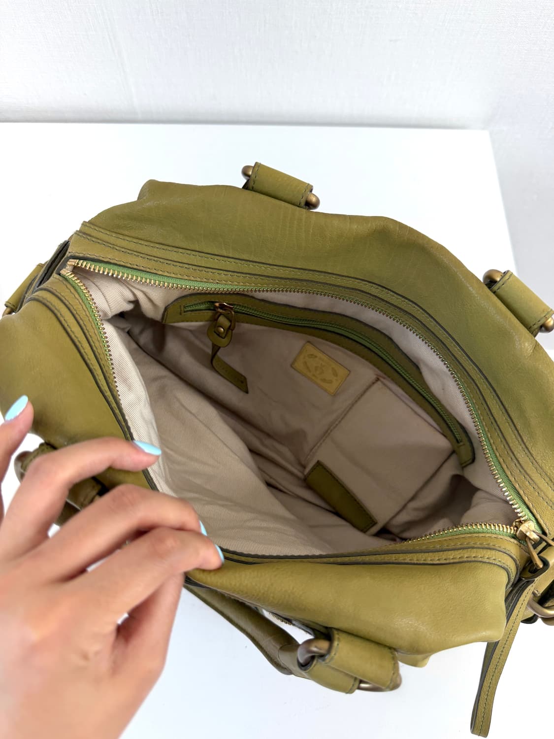 Bally 그린 레더 숄더백 상품이미지6