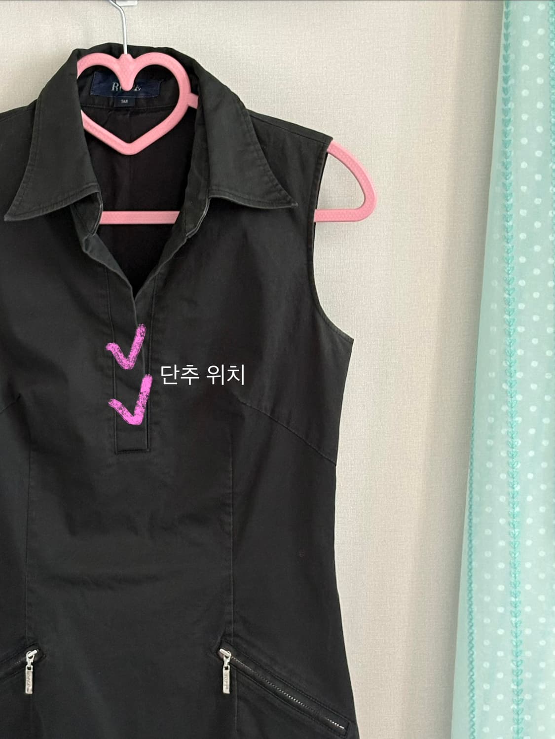 블랙 슬림 원피스 상품이미지4