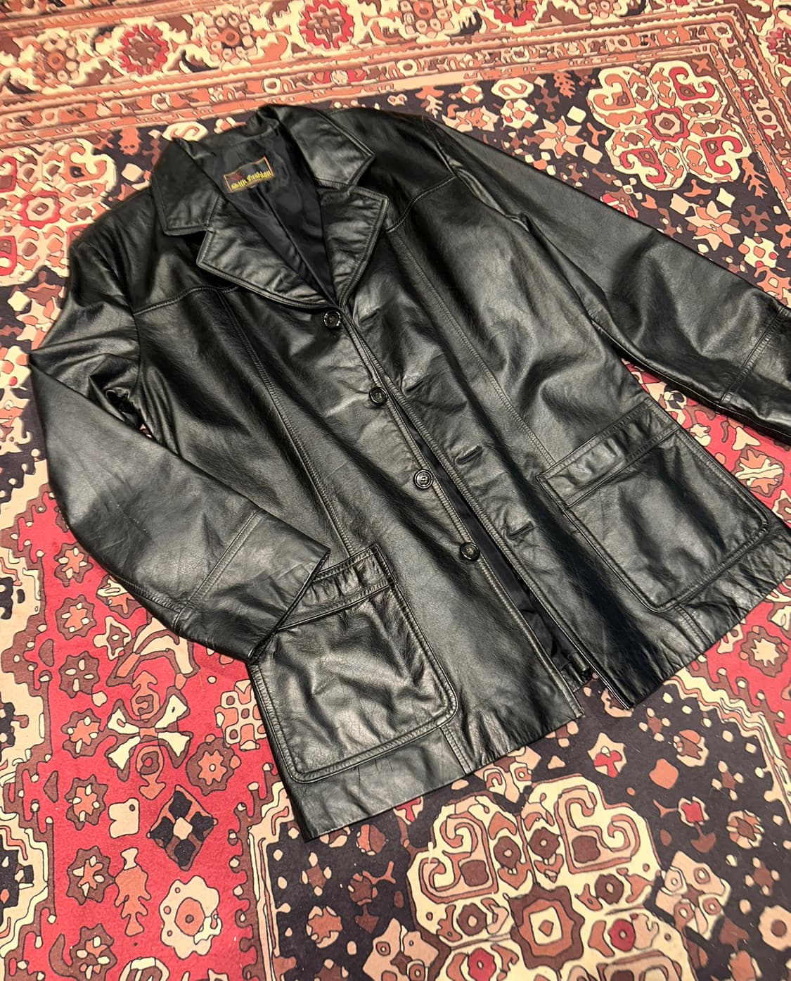 ( L ) 가죽코트 가죽자켓 가죽카코트 워크웨어 아메카지 레더자켓 상품이미지4