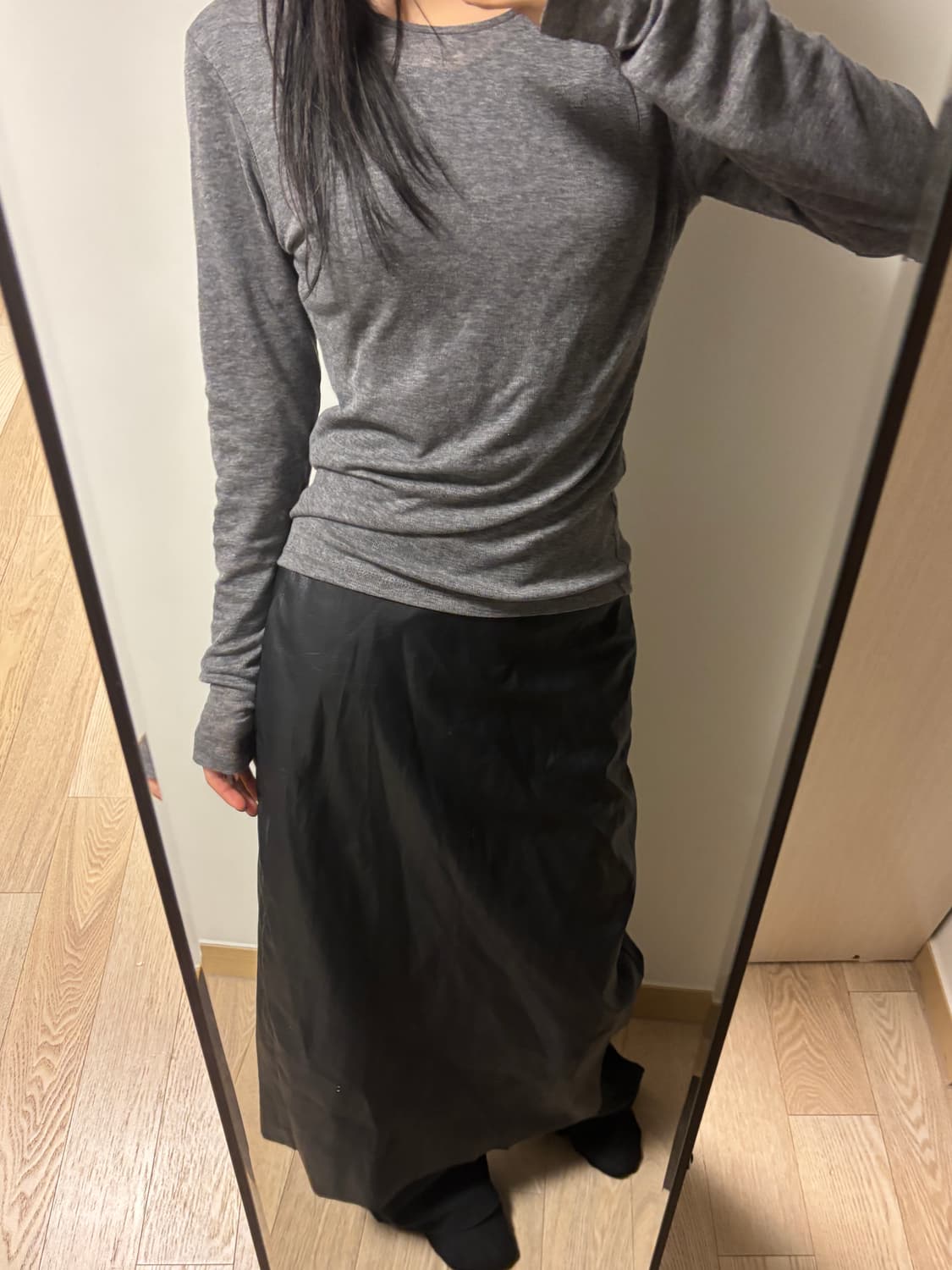 빈티지 레더 스커트 상품이미지1