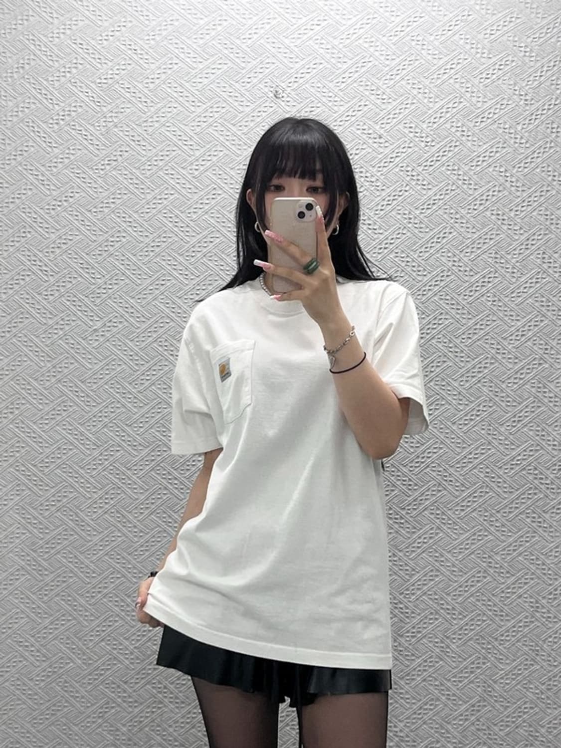 칼하트 빈티지 캐주얼 스몰로고 포켓 워크 반팔티 S C12478 상품이미지2
