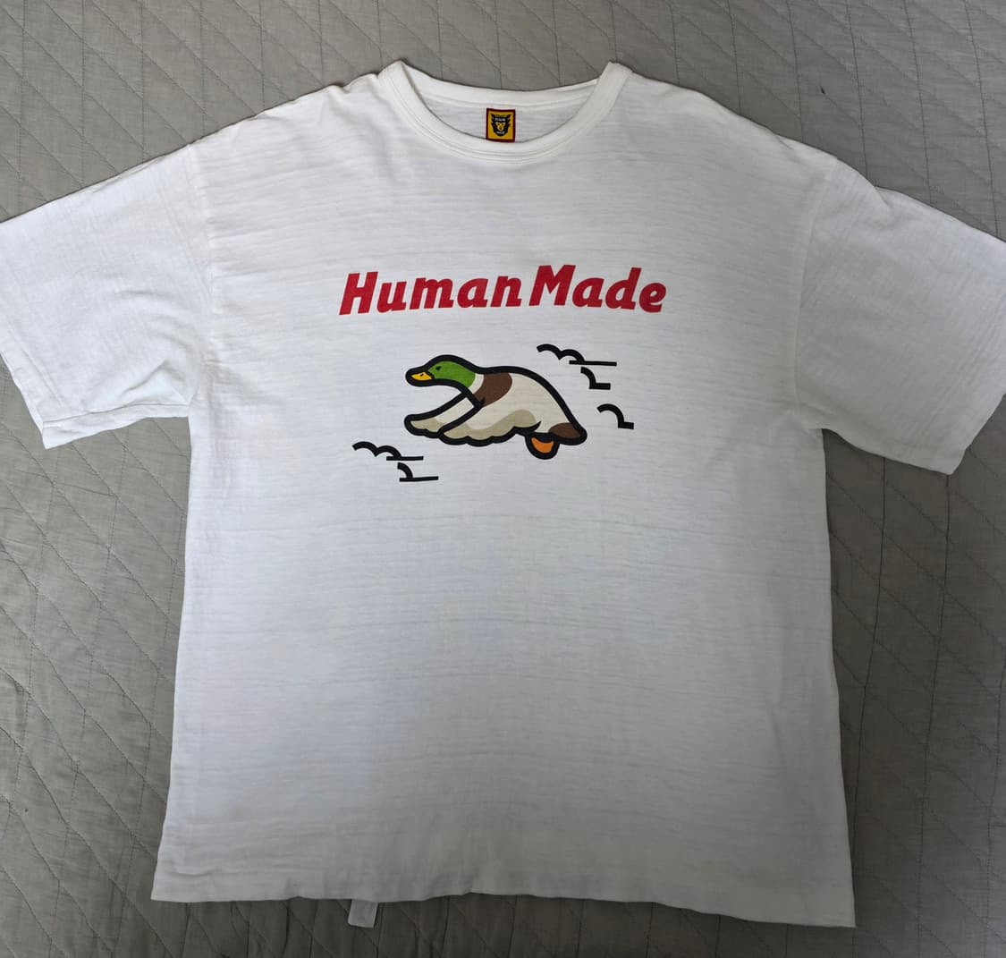[XXL] 휴먼메이드 덕,오리 프린팅 티셔츠 화이트 상품이미지1