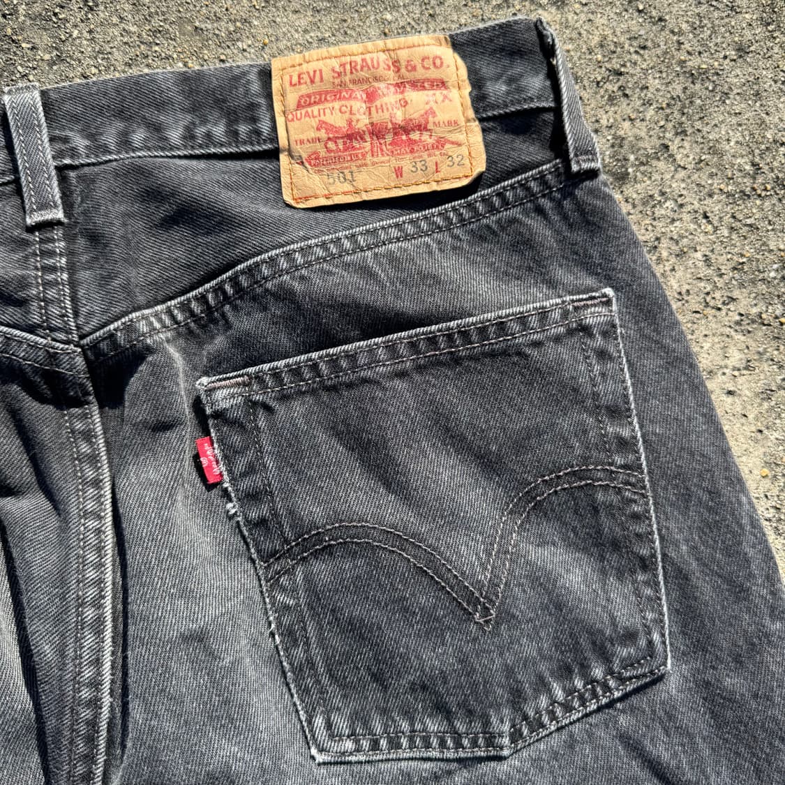 [33] 리바이스 501 흑청 데님 팬츠 상품이미지7