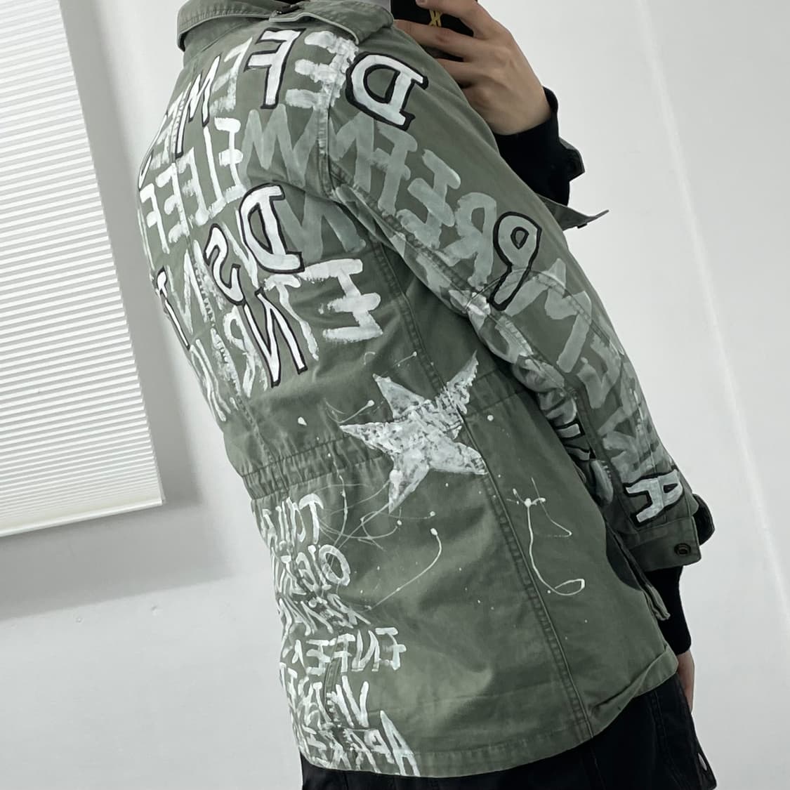 M 빈티지 페인팅 야상 자켓 상품이미지3