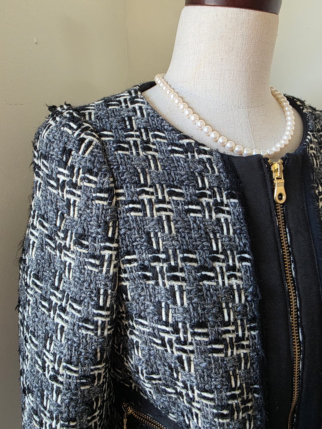 린톤 트위드 집업 자켓 상품이미지2