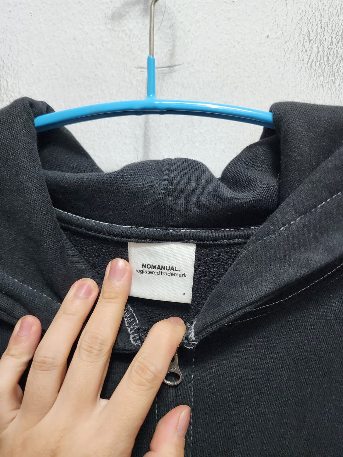 NOMANUAL 노메뉴얼 5포켓 블랙 후드집업 상품이미지6