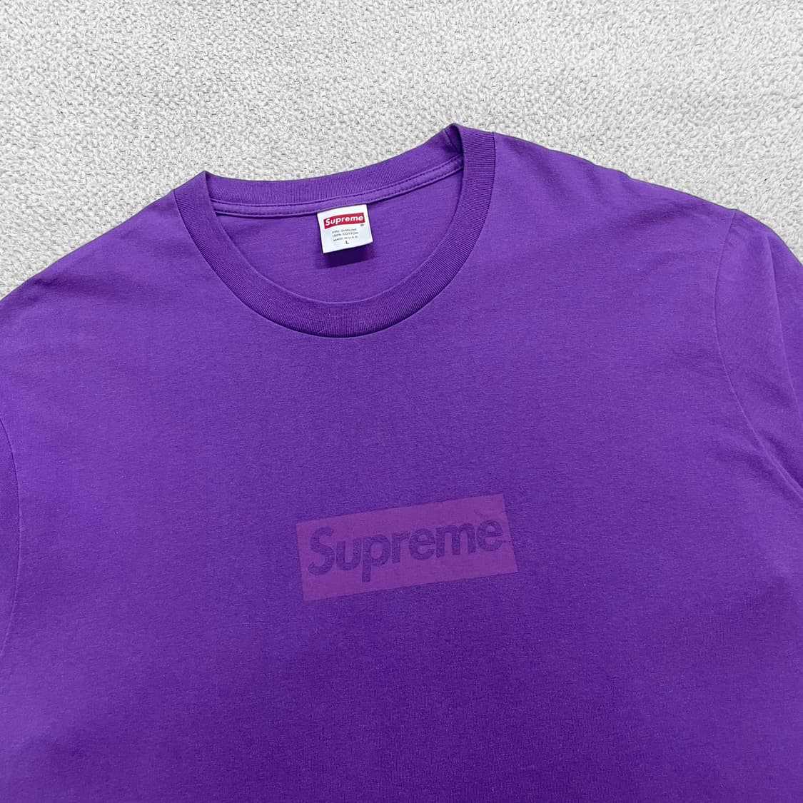 슈프림 Supreme 토널 박스 로고 반팔티 퍼플 상품이미지2