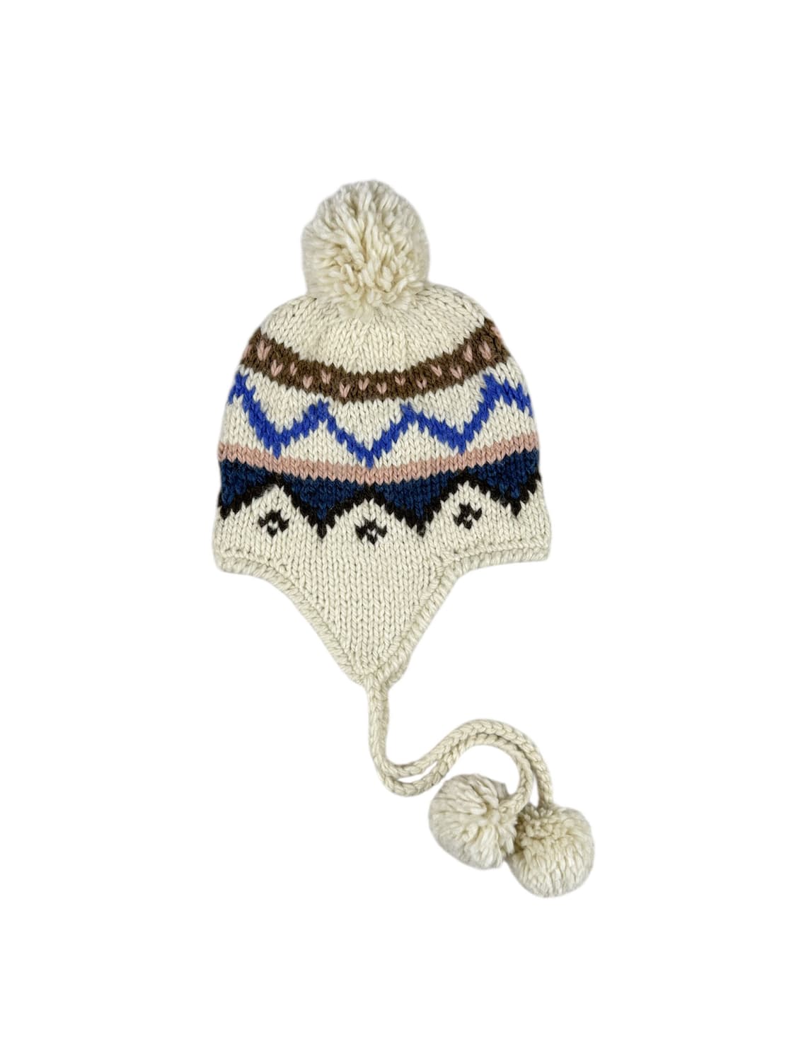 빈티지 이어플랩 폼폼 비니 상품이미지2