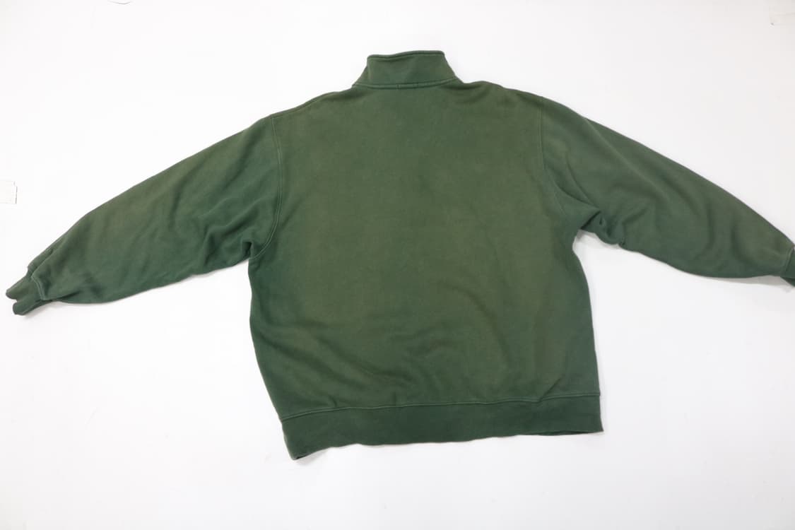 선페이딩 빈티지 딥 그린 하프 집업 기모 스웻셔츠 (XL) 상품이미지7