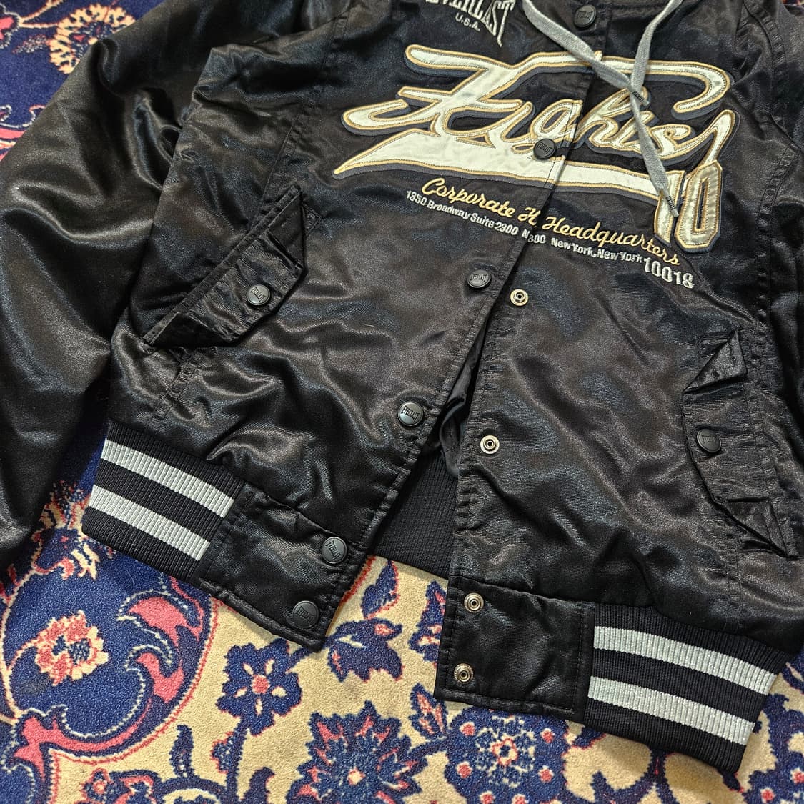 EVERLAST USA 00's 센터 빅 자수 레터링 스타디움 자켓 상품이미지5