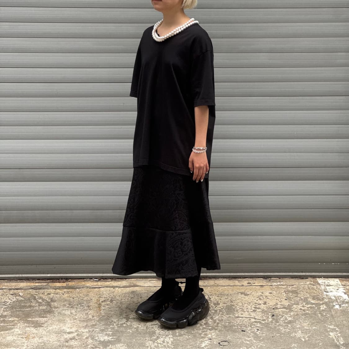 Pearl Neck Tunic T-Shirt 상품이미지8