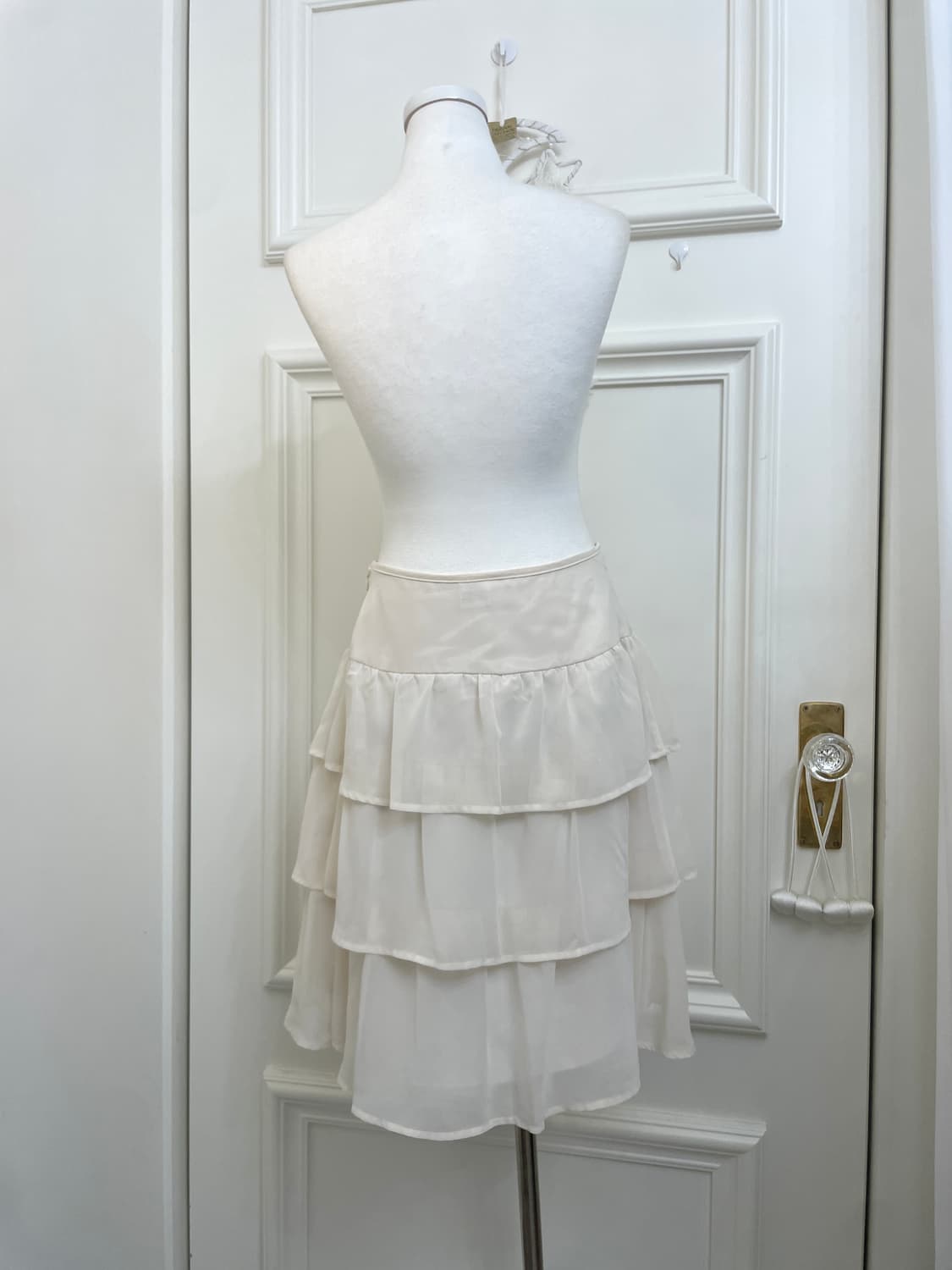 ivory shirring layered skirt 상품이미지3