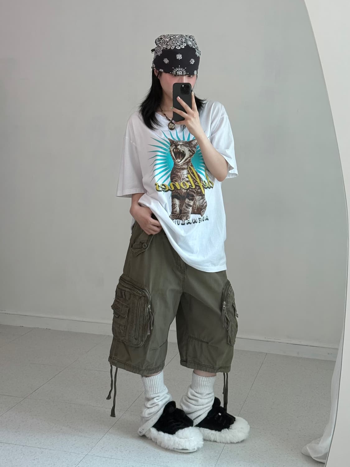 빈티지 카키 포켓 버뮤다 팬츠 상품이미지5