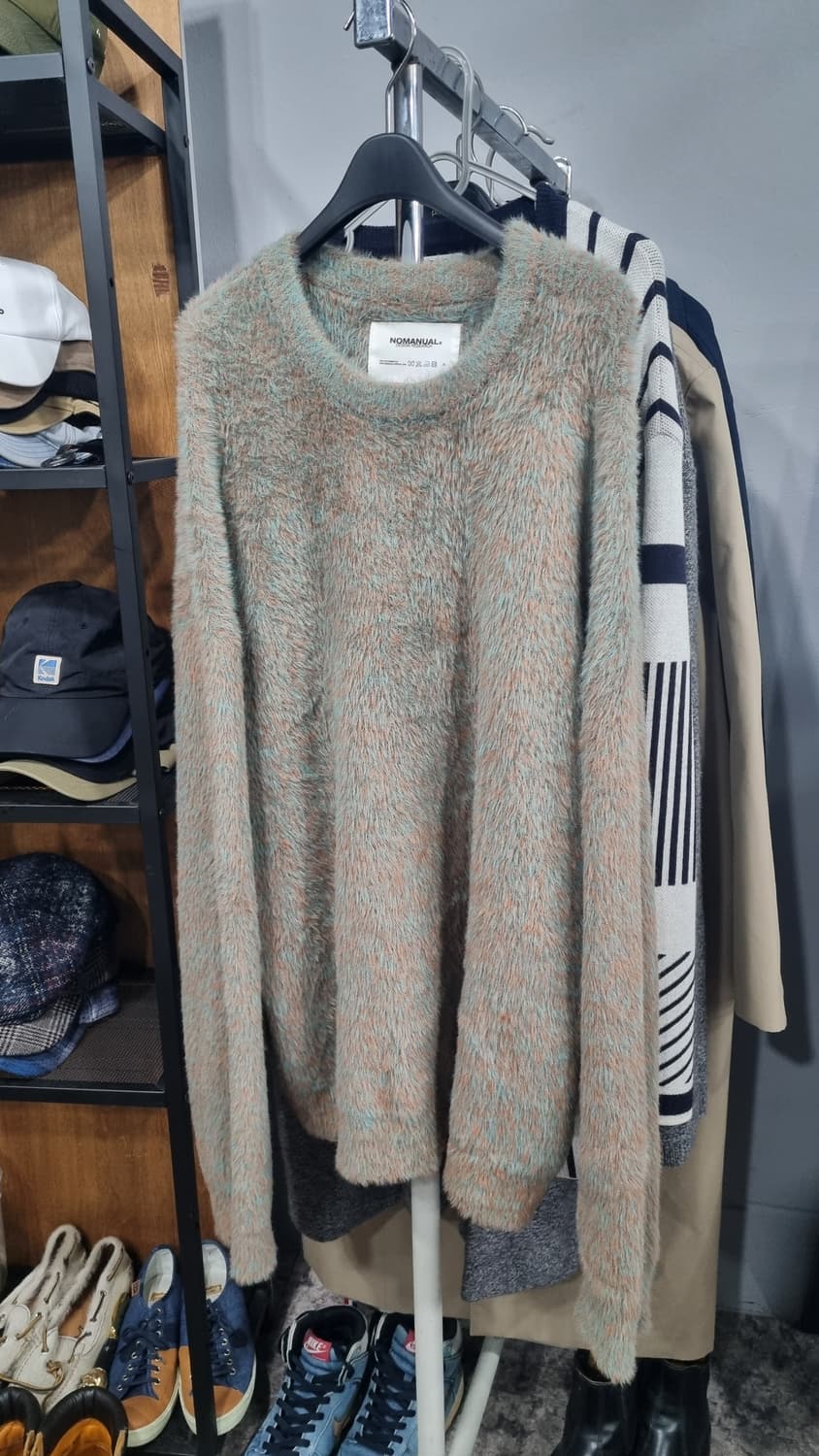 nomanual)) 노메뉴얼 남녀공용 hairy knit 105~110 상품이미지1