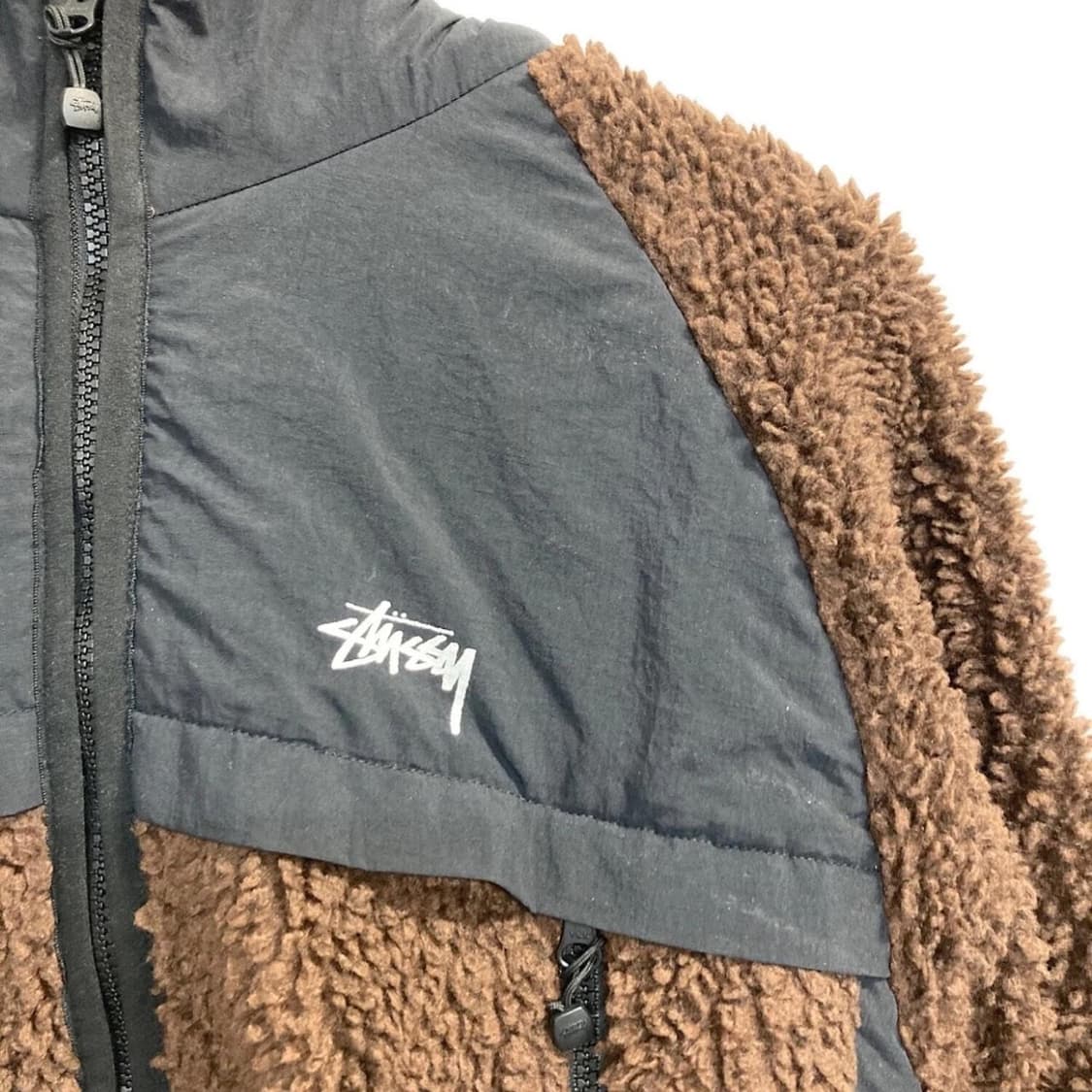 스투시 쉐르파 패널드 후드 자켓 브라운 상품이미지2