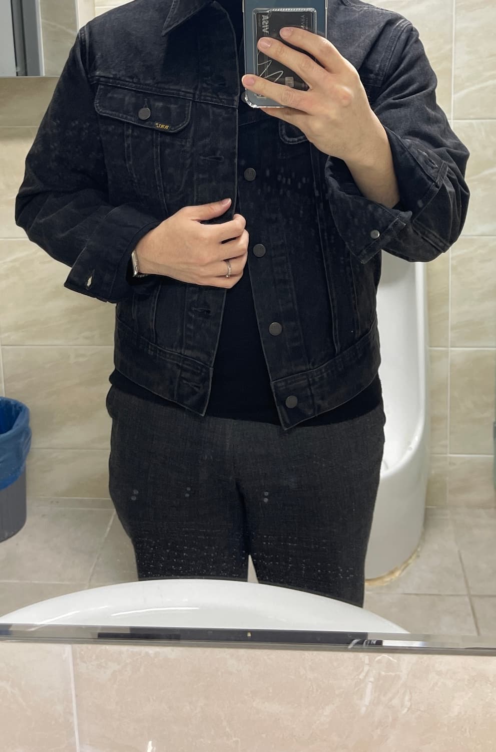 rrl 트러커 흑청 m사이즈 팝니다 상품이미지1