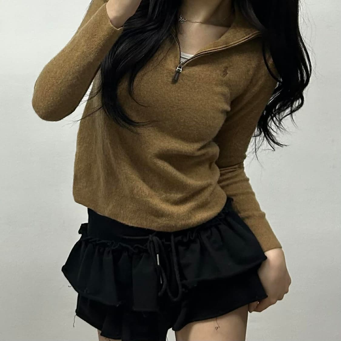 폴로 랄프로렌 신형 큐알택 베이지 니트 하프집업(S) 상품이미지4