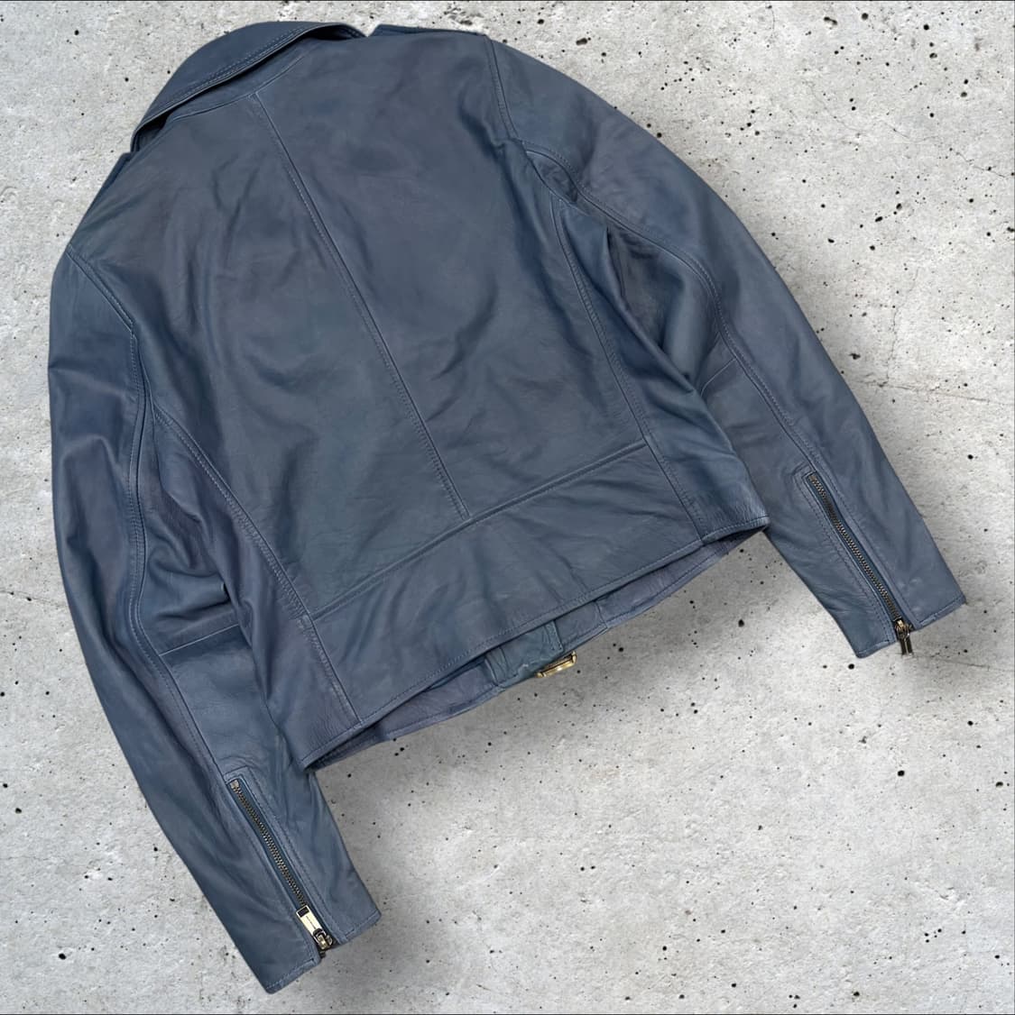 [S] 마이클코어스 양가죽 라이더 레더 자켓 블루 D268 상품이미지2