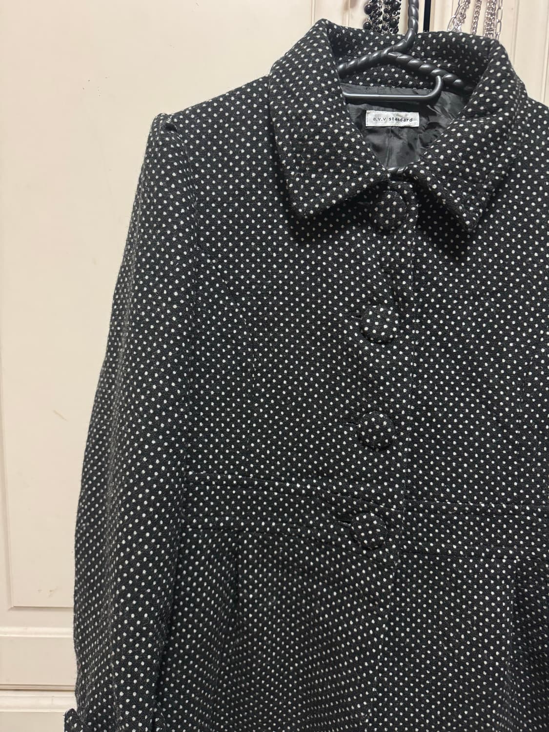 일본 빈티지 모리걸 니혼진 도트 코트 상품이미지2