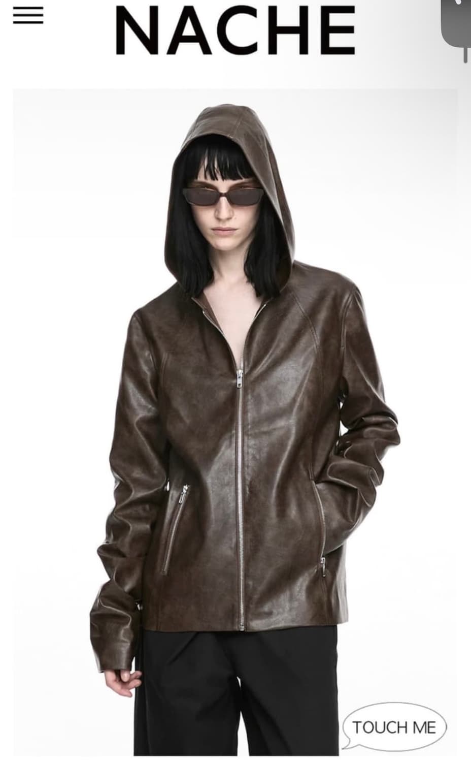 나체 레더 후드 자켓 1 상품이미지1