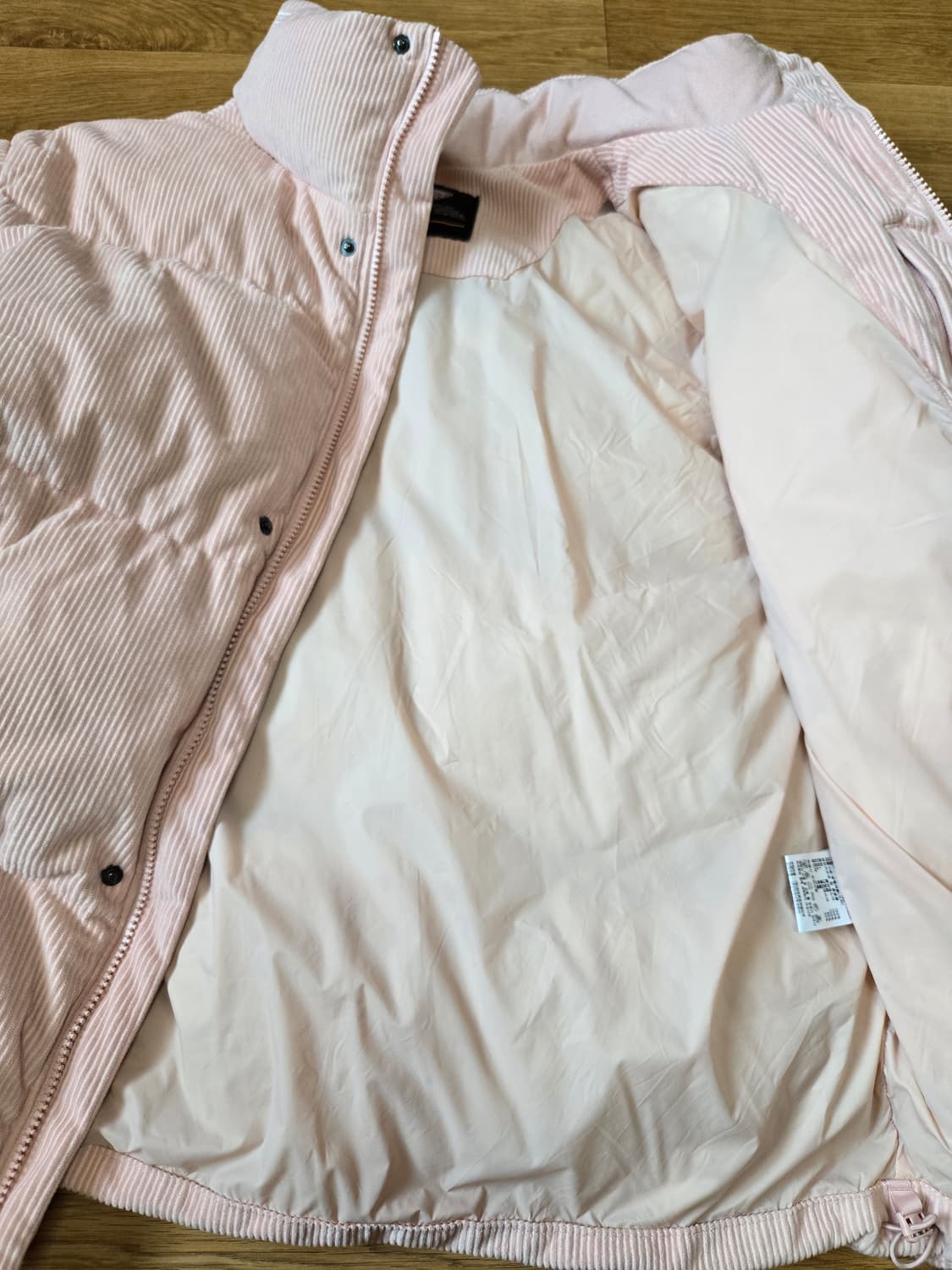 다이나핏 딸기우유핑크 코듀로이 덕다운 패딩 상품이미지7