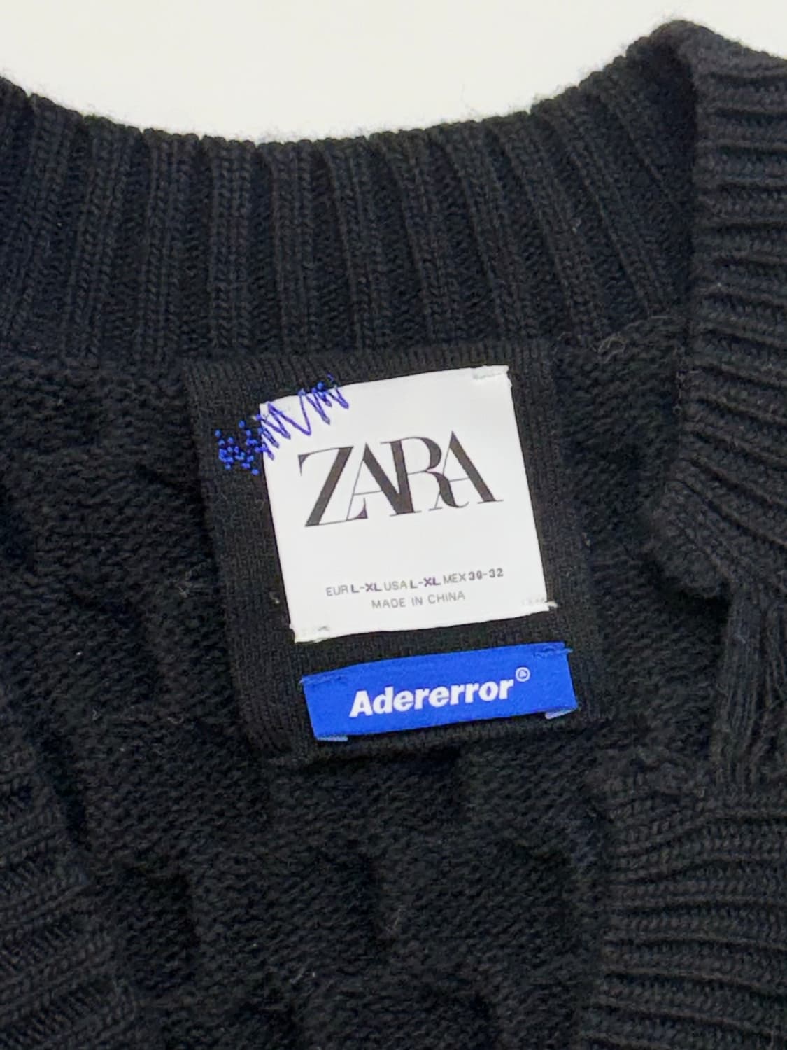 자라 x 아더에러 블랙컬러 오버사이즈 니트 베스트 상품이미지9