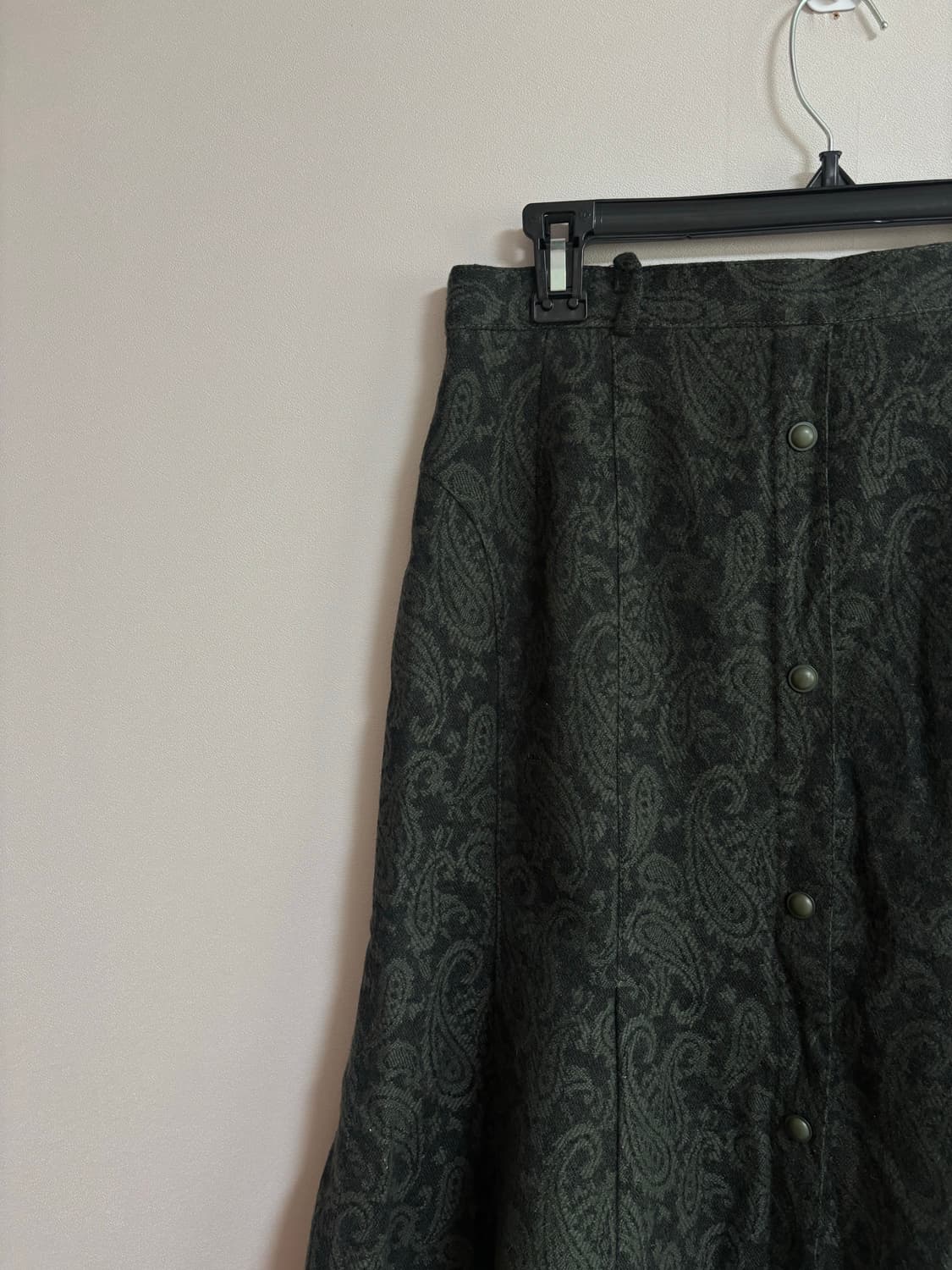 빈티지) 강추! 카키 페이즐리 롱스커트 상품이미지3