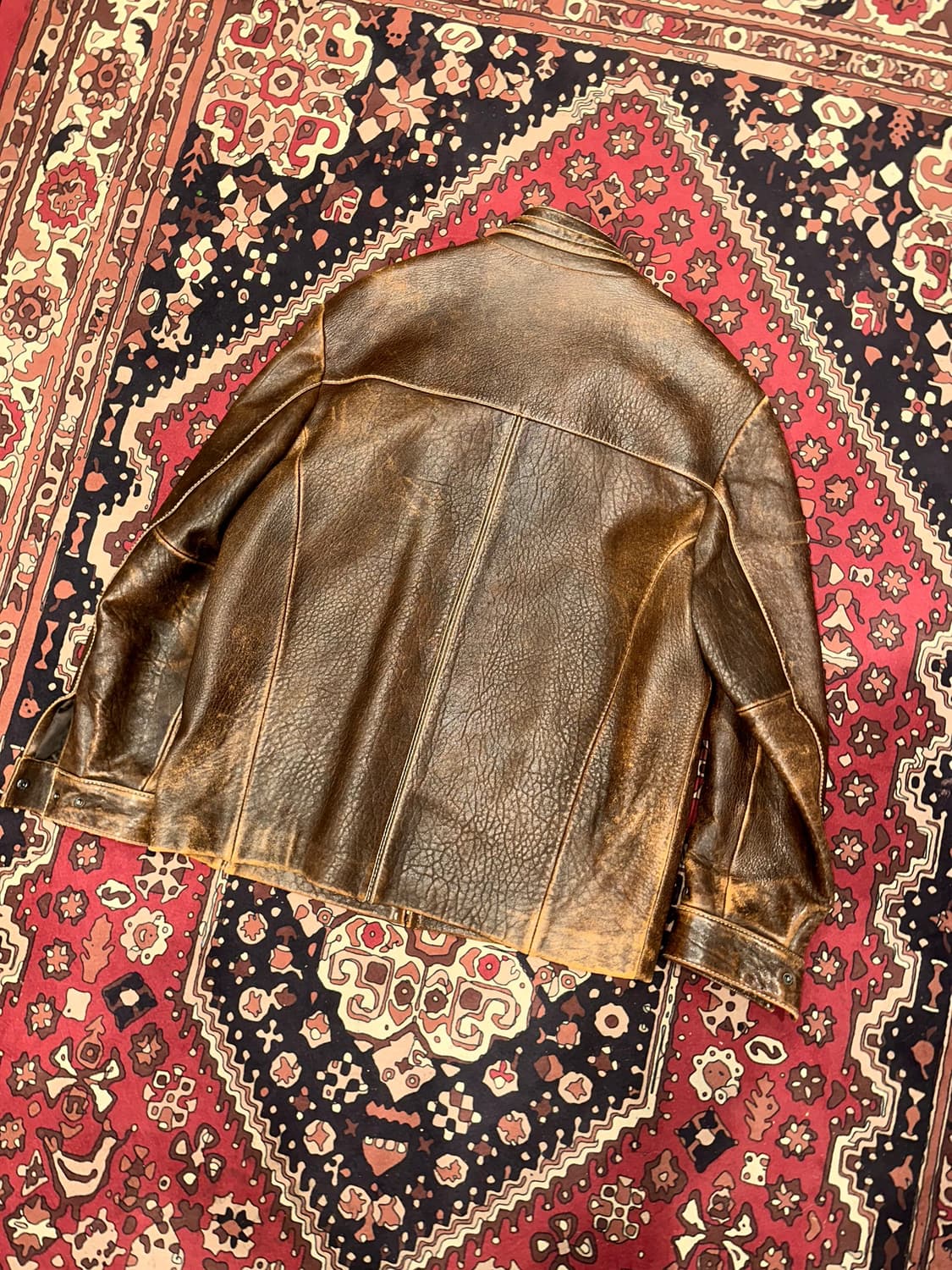 ( XL-2X ) 가죽자켓 레더자켓 워크웨어 아메카지 빈티지가죽 상품이미지4