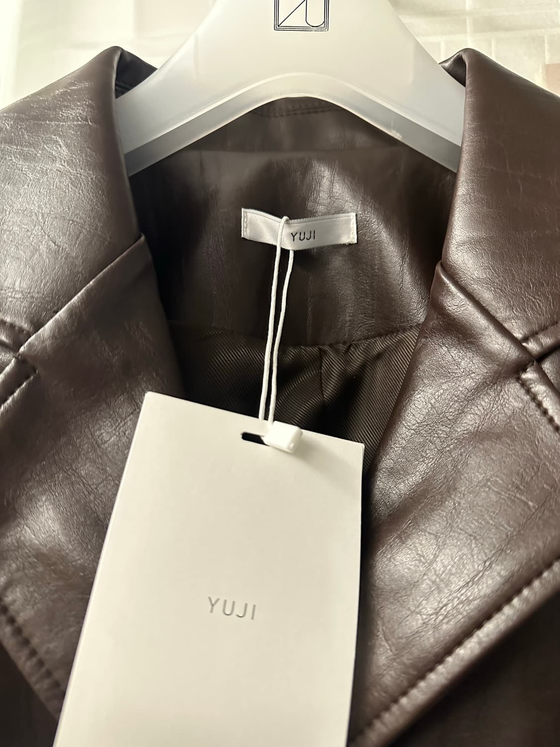 YUJI 유지 레더자켓 브라운 새상품 상품이미지4