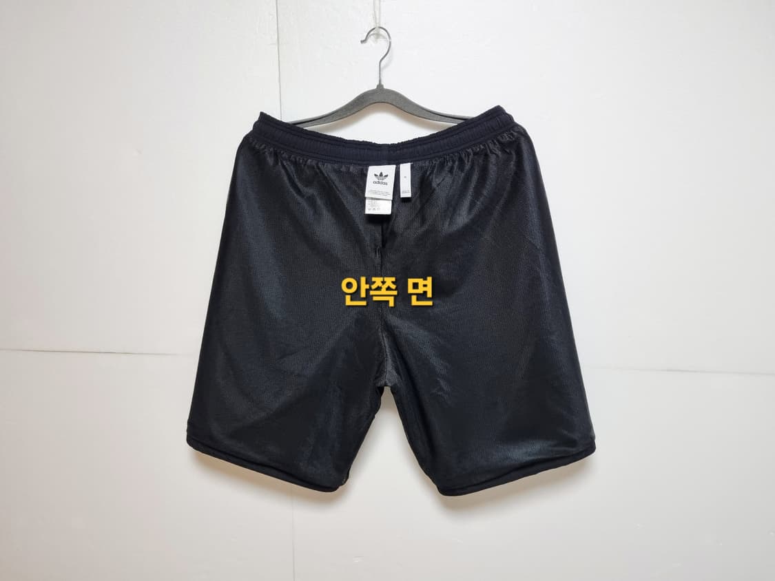 남성 아디다스 빅 불꽃 트레포일 쉐도우 검정 우븐 반바지 바지 트레이닝복 상품이미지8