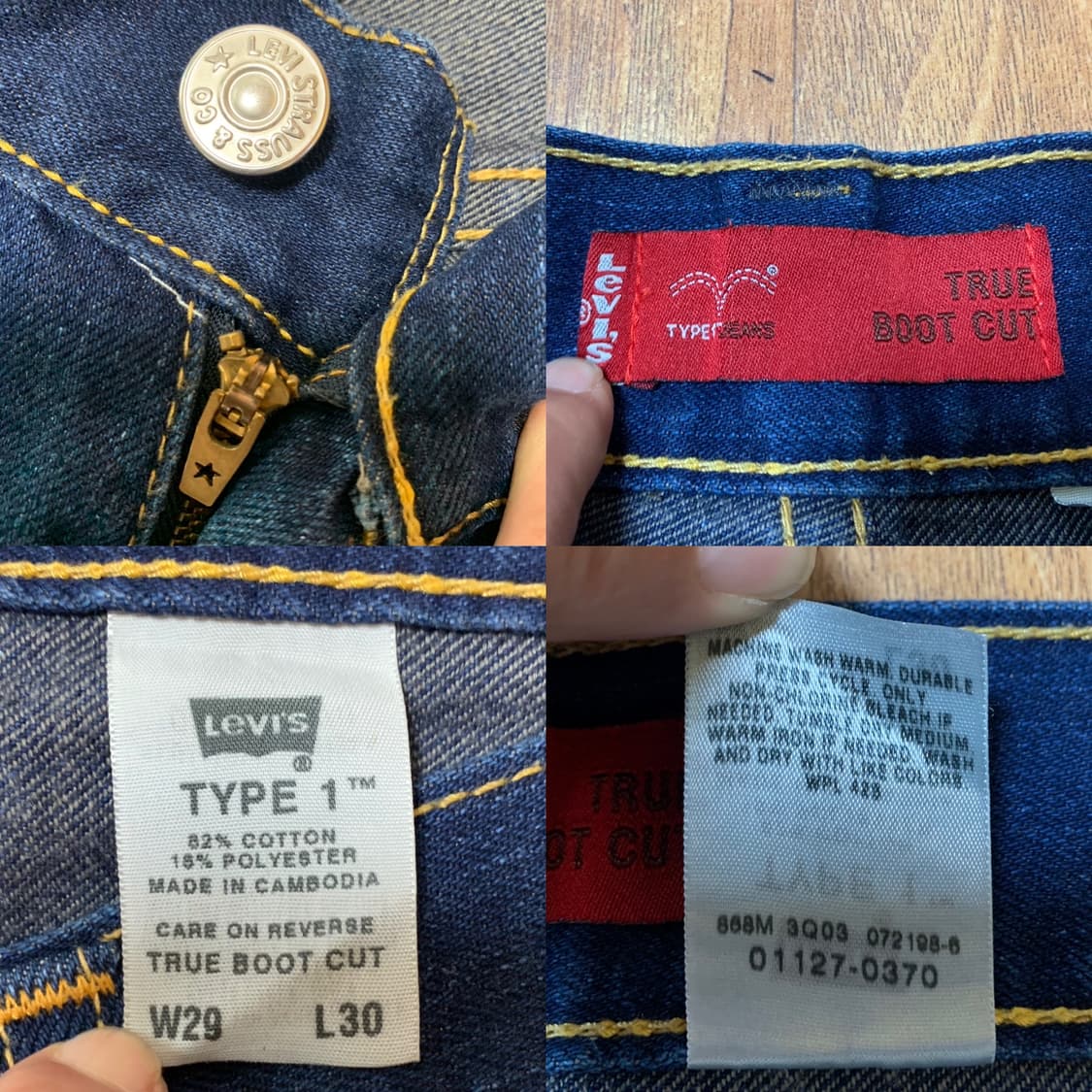 LEVIS TYPE1 리바이스 타입원 셋업 상품이미지8