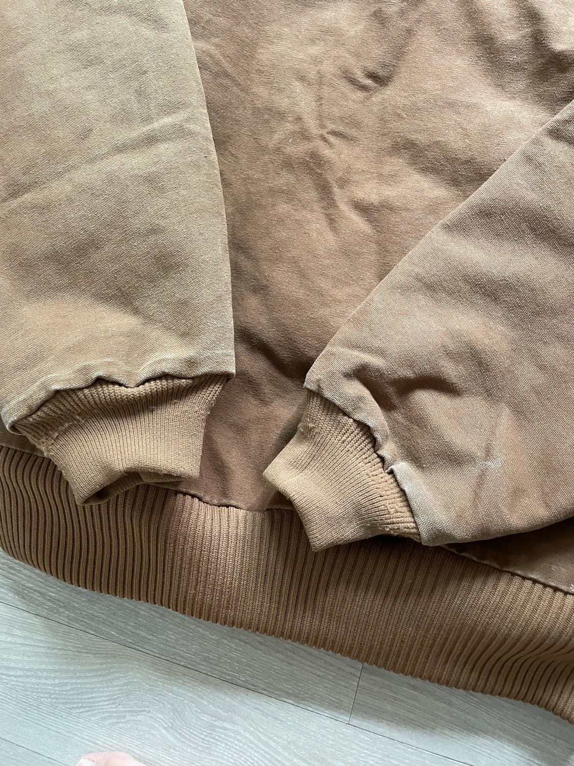 칼하트 j130 BRN 브라운 액티브 자켓 샌드스톤 빈티지  상품이미지8