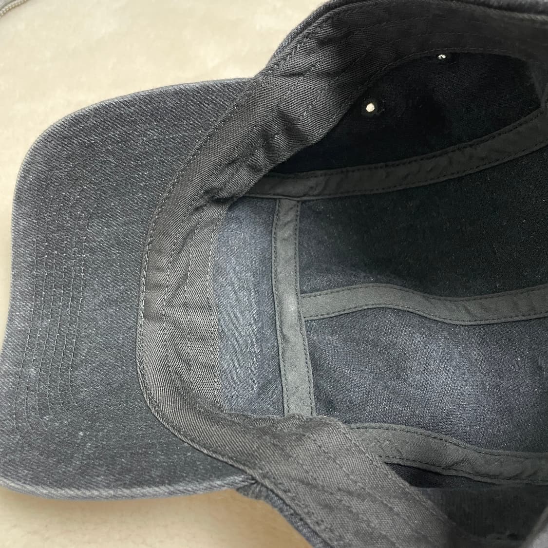 슈프림 데님 캠프캡 블랙 24SS 상품이미지5