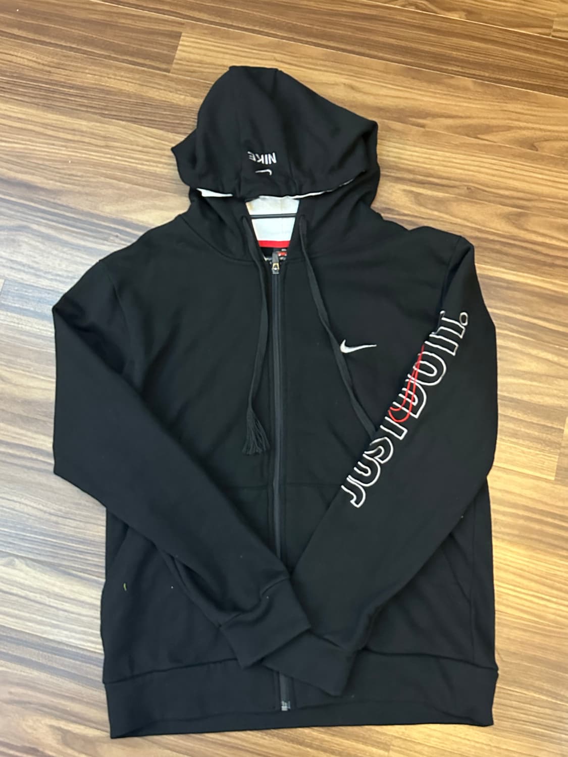 새상품) 나이키 JUST DO IT 블랙 후드집업 XL 상품이미지6