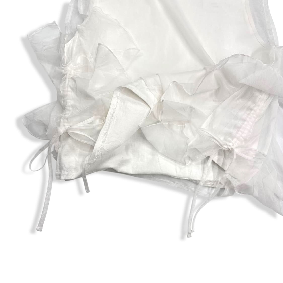 Side Frill Veil Sleeveless Top 상품이미지6