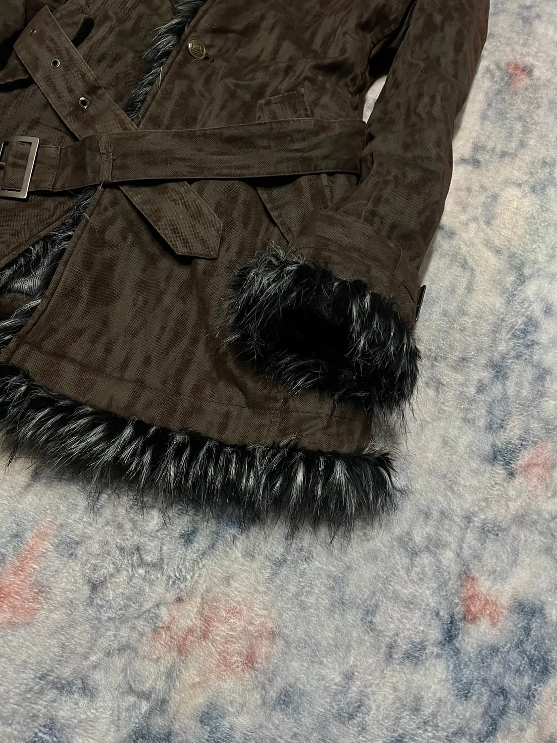 Spinash 00s archive leopard trimming fur 상품이미지5